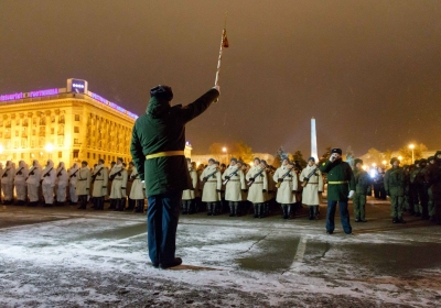 В Волгограде состоялась ночная репетиция парада