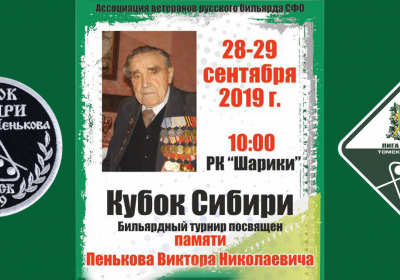 Бильярдный турнир турнир «Памяти В.Н. Пенькова»